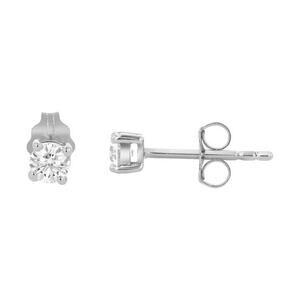 Noemie The Round Diamond Stud Earrings 18k White Gold - One Size